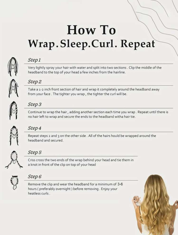 Heatless Curling Rod Headband 