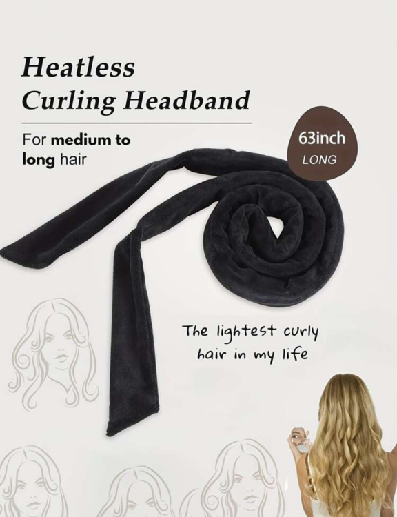 Heatless Curling Rod Headband 