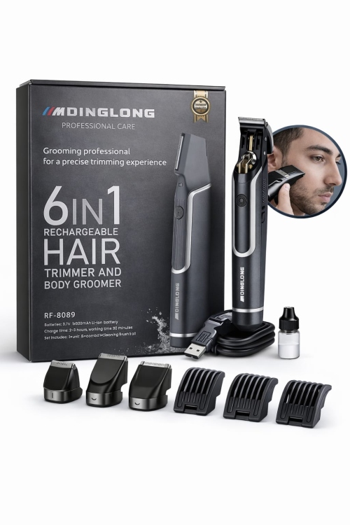 ماكنة الحلاقة 6*1 للوجه و جميع انحاء  الجسم من مدلونج 