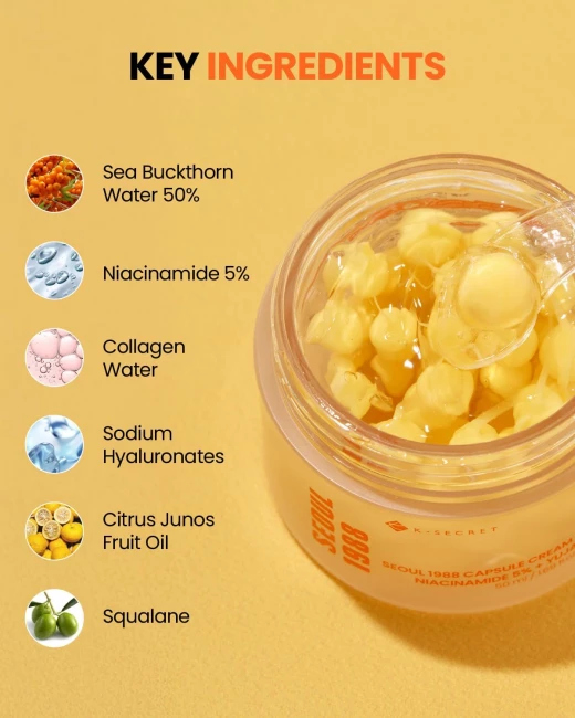 KSECRET - SEOUL 1988 Capsule Cream : Niacinamide 5% + Yuja 50ml