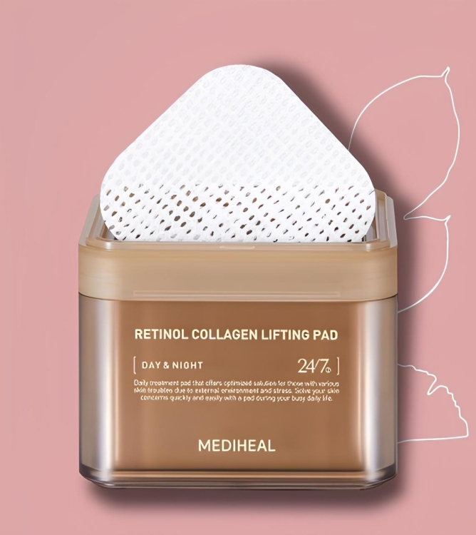 MEDIHEAL Retinol Collagen Lifting Pad مسحات الريتنول والكولاجين لشد و رفع البشرة
