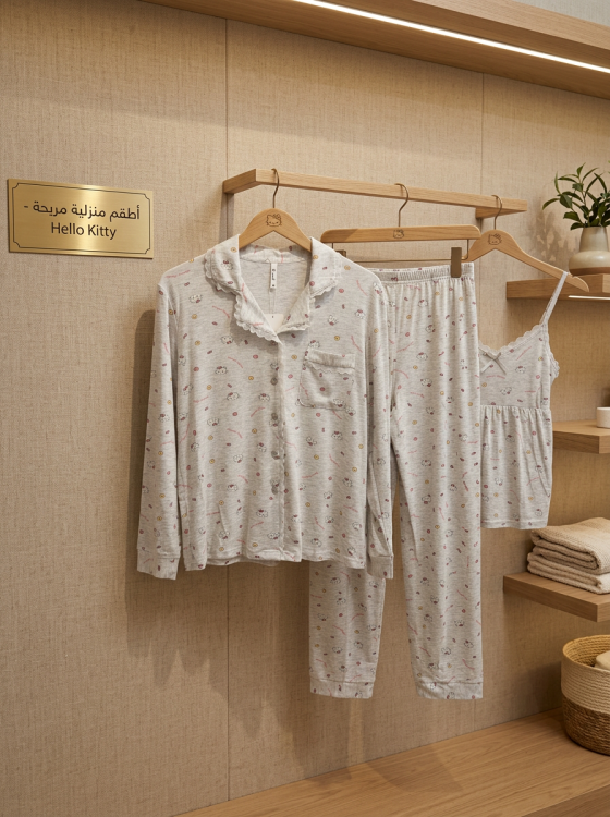 بيجامه 3 قطع  قطن 3047