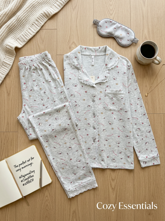 بيجامه 3 قطع  قطن 3047