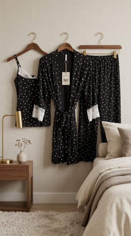 بيجامه قطن 3 قطع 3127