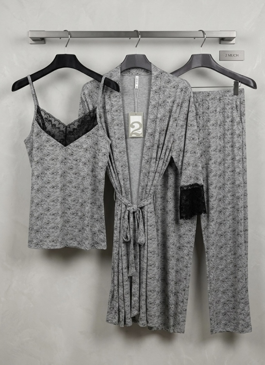 بيجامه 3 قطع  قطن 3110