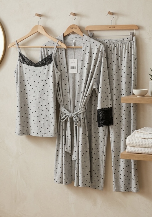 بيجامه قطن 3 قطع 3127