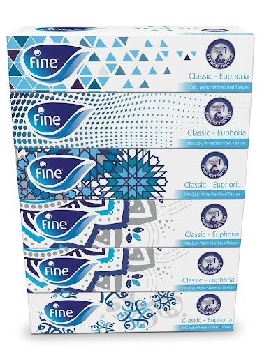 فاين مناديل للوجه  كلاسيك 100 منديل 6 عبوات