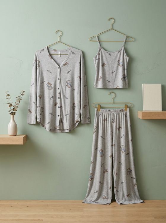 بيجامه فسيكوزقطن3086