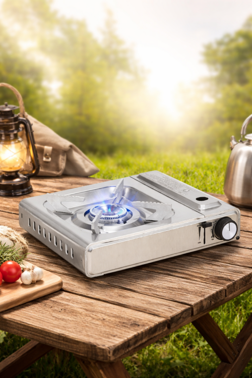 طباخ رحلات سفري ستانلس ستيل مع شنطة 