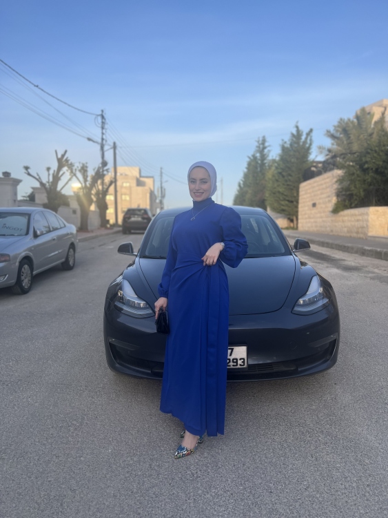 فستان " المسك " باللون النيلي 