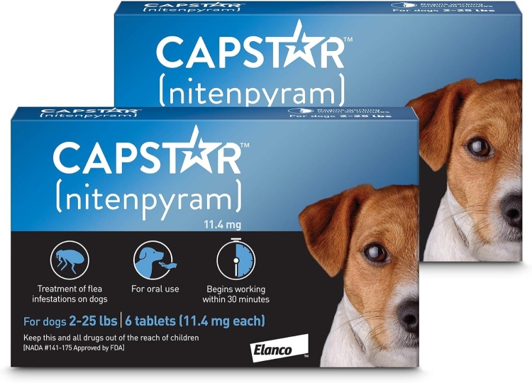 كابستار - حبوب حشرات للكلاب الصغيرة من 2-25 رطلا