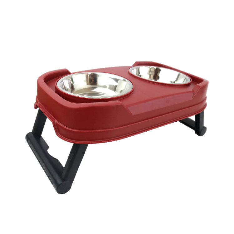 صحن دبل ستانلس مع قاعدة 