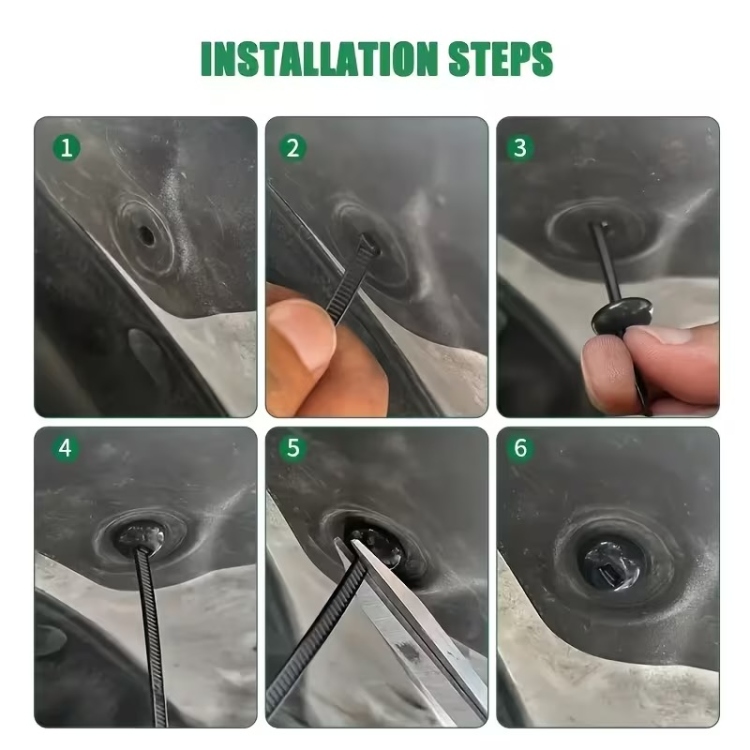 أحزمة ربط بطانات السيارة تعبئة 100 قطعة