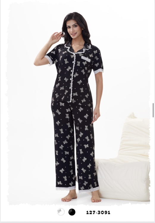 بيجامه فسيكوز قطن 3091