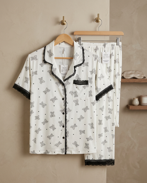 بيجامه فسيكوز قطن 3091