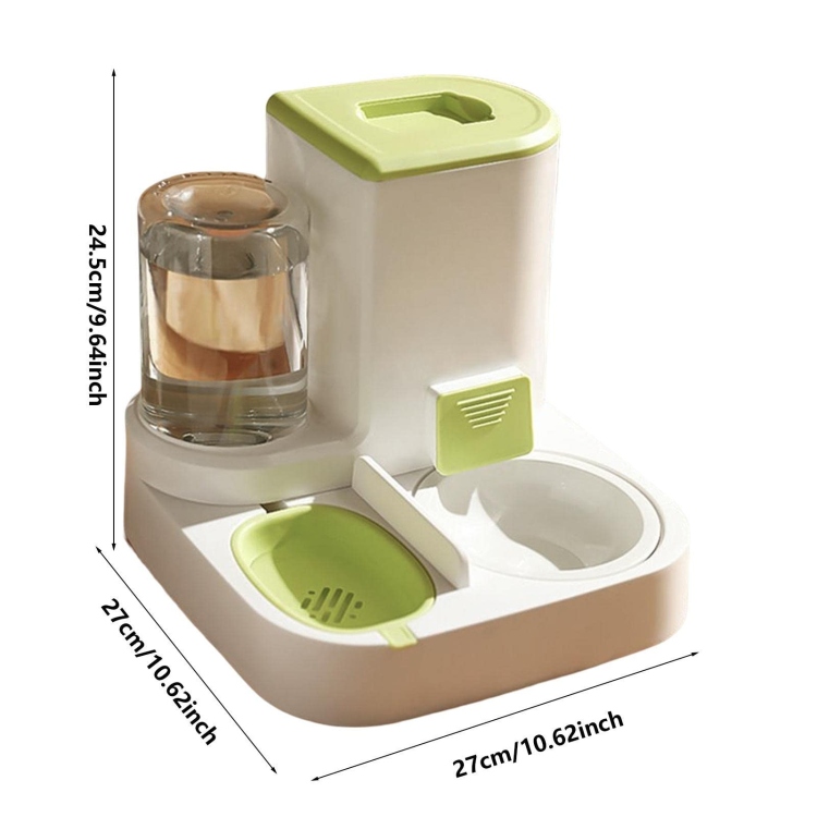 مأكل ومشرب للقطط مع صحن ستانلس ستيل 