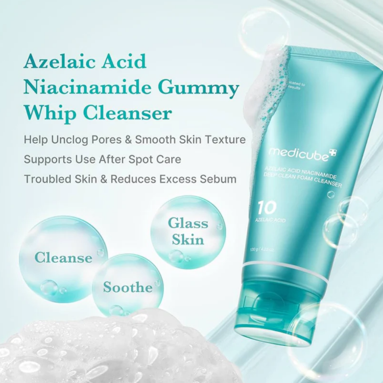 medicube,  Azelaic Acid Niacinamide Deep Clean Foam Cleanser