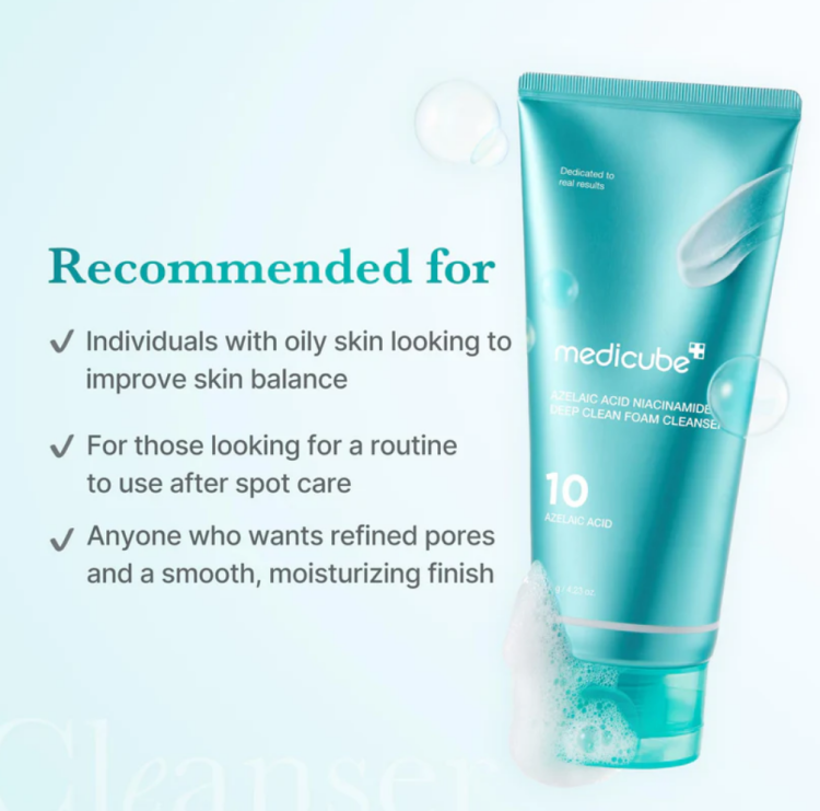 medicube,  Azelaic Acid Niacinamide Deep Clean Foam Cleanser