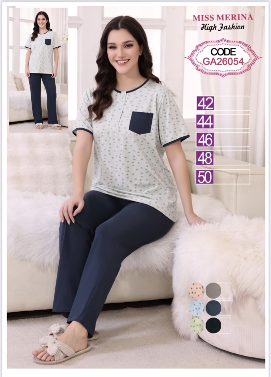 بيجامه قطن قطعتين 26054