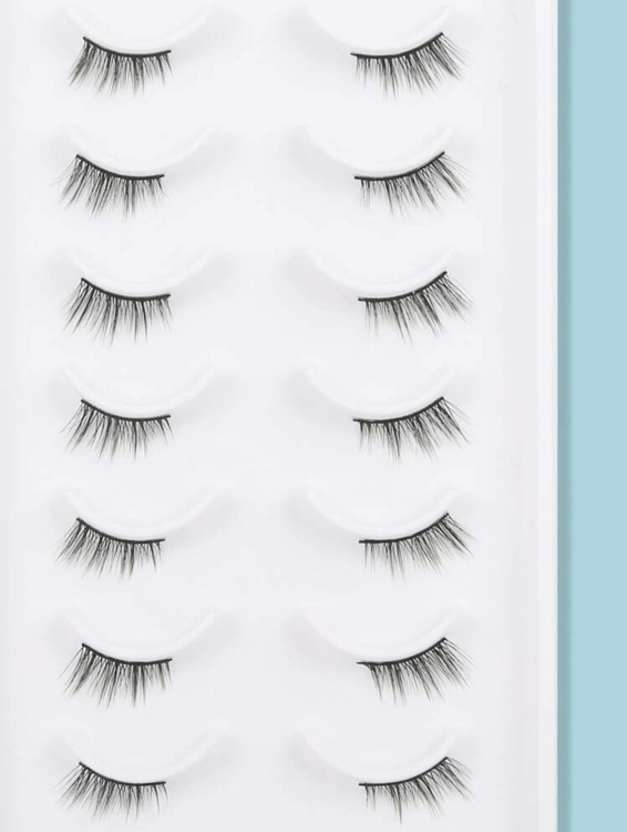 10 pairs of Cat eyes False Eyelashes رموش صناعية طرفية 10 أزواج