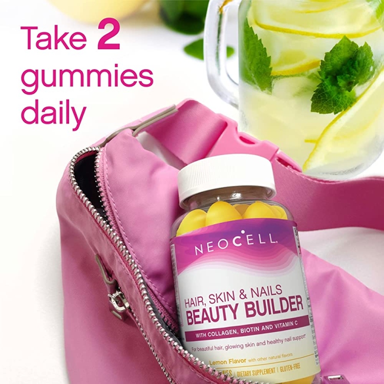 Neocell beauty builder gummy من شركة نيوسيل الامريكية  قطع كاندي تحتوي على كولاجين وبيوتين وفيتامين سي 