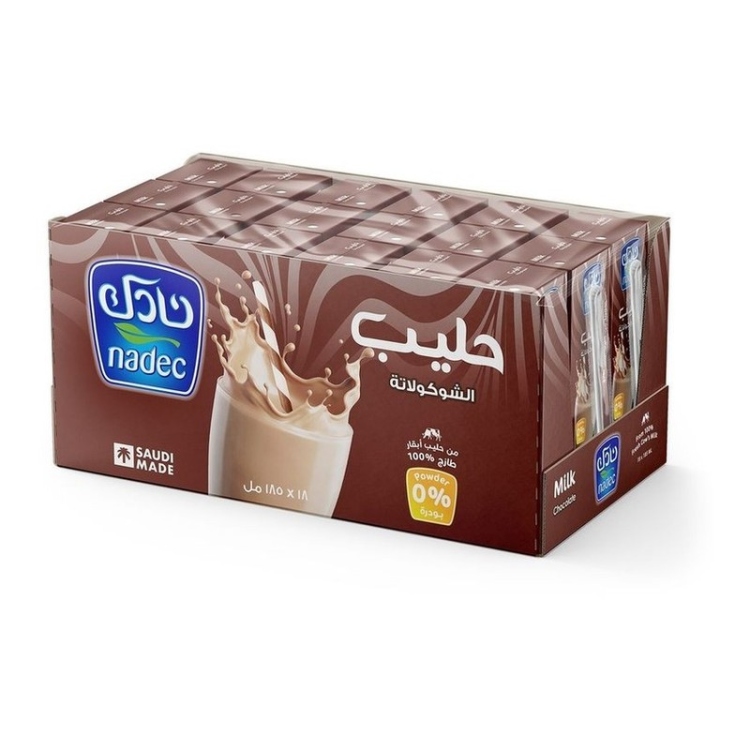 نادك حليب شوكلاته طويل الأجل عبوة متعددة 18×185مل