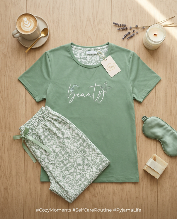 بيجامه ميلك سيلك 3X-6X