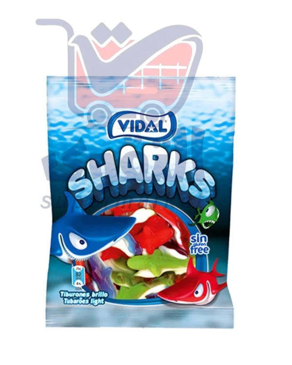 فيدال سوس شكل قرش خالي من جلوتين 100غ