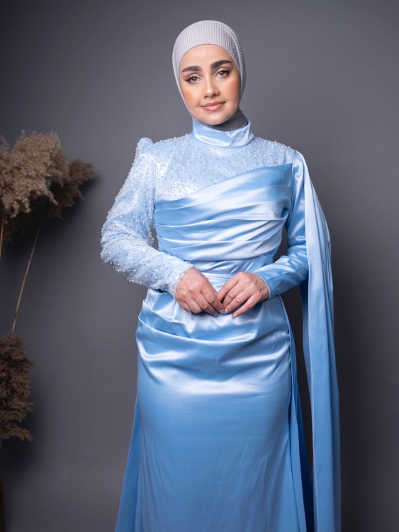 فستان تركي سماوي