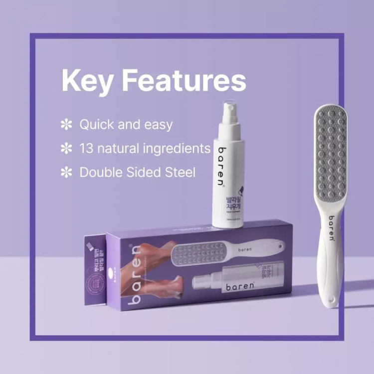 baren - Foot Callus Eraser Home Set 2pcs