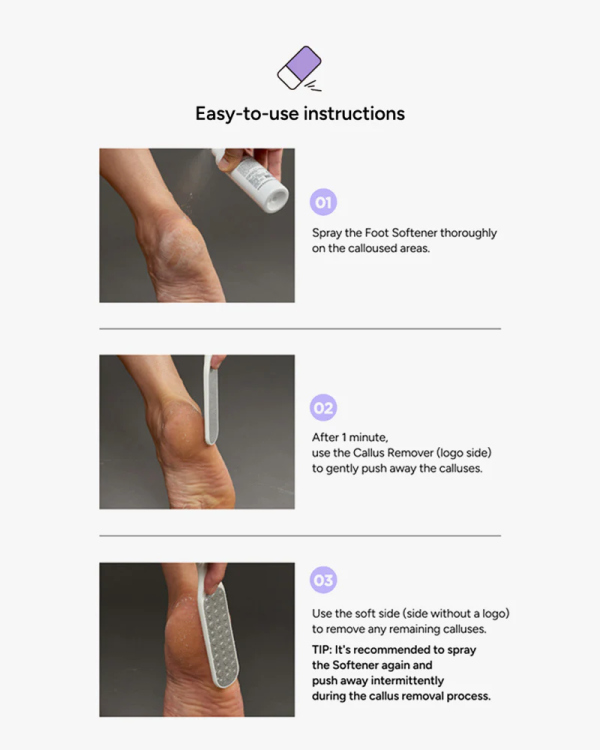 baren - Foot Callus Eraser Home Set 2pcs