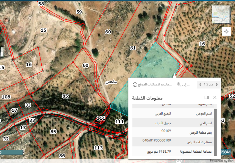 ماحص البيقيع الغربي  109   10 دونم 
