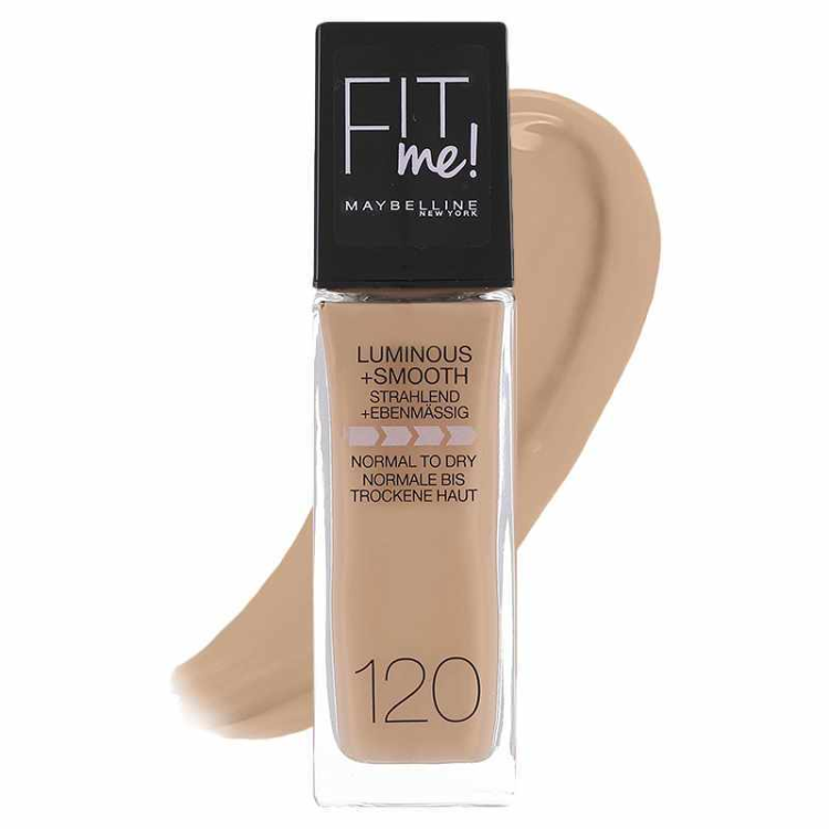 كريم أساس سائل Maybelline Fit Me Luminous + Smooth درجة (120)