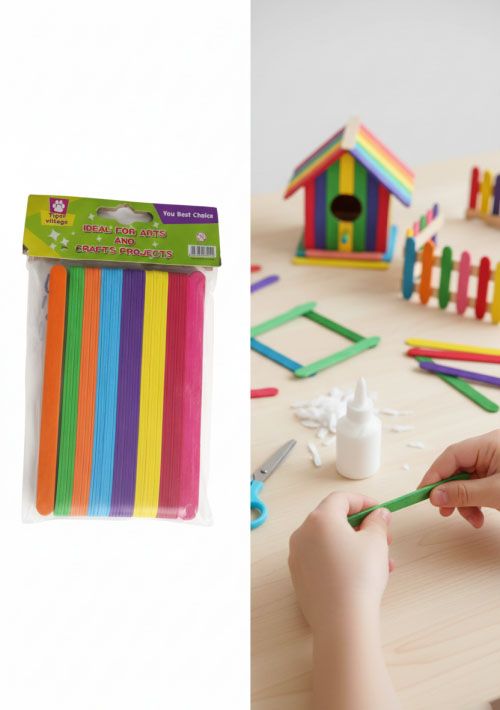 أعواد بوظة فلين ملونة 