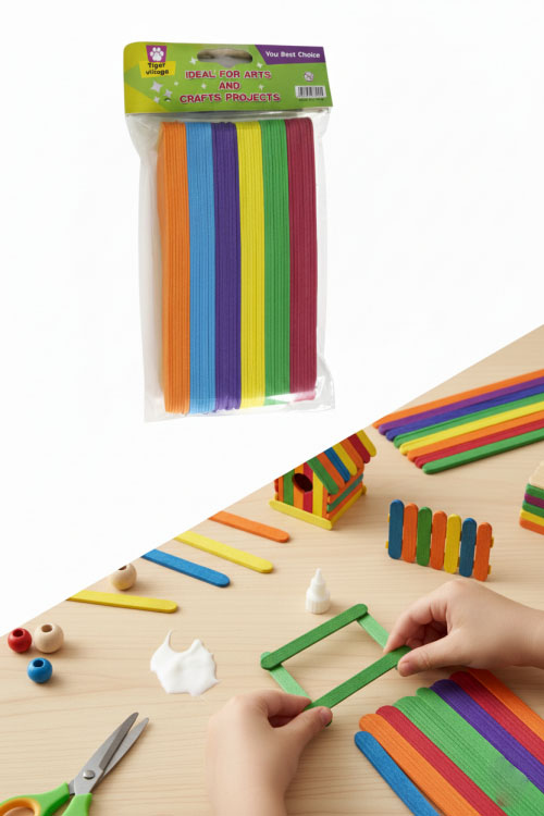 أعواد بوظة فلين ملونة 