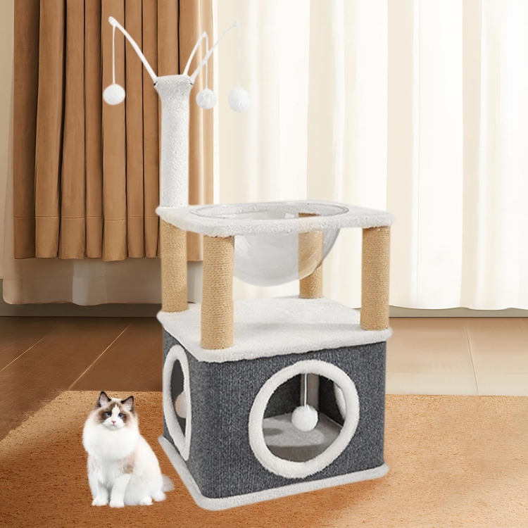 برج القطط من طابقين لعبة خدش ممتعة 