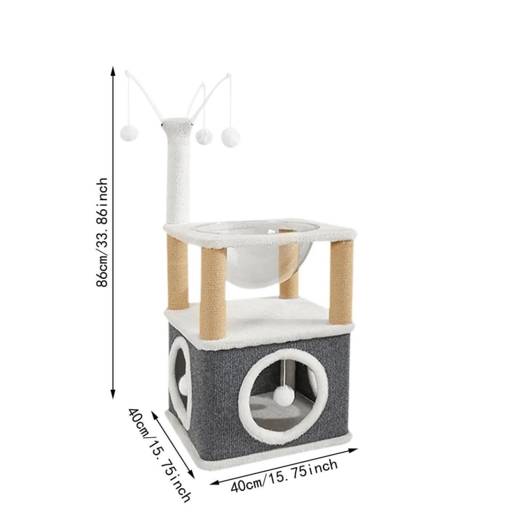 برج القطط من طابقين لعبة خدش ممتعة 