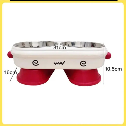 صحن مزودج ستانلس ستيل على شكل روبوت بقاعدة 