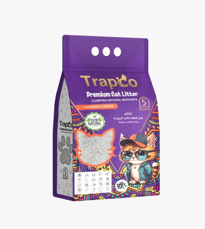 رمل القطط ترابكو الممتاز بتصميم عصري طبيعي لأصحاب القطط وللنظافة