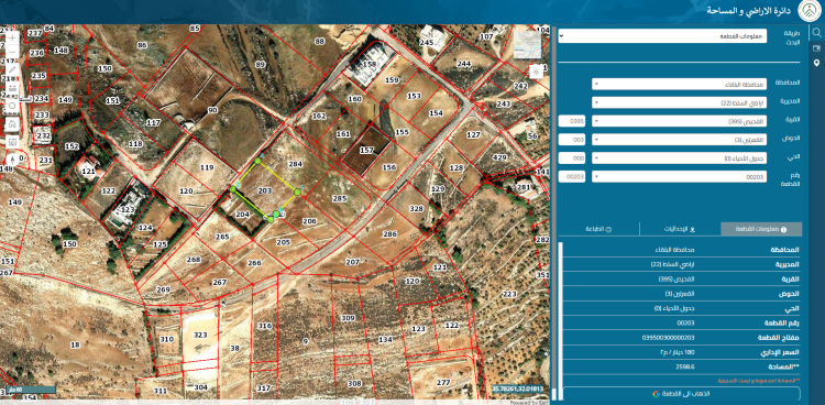 الفحيص القعرتين 203مساحة 2600