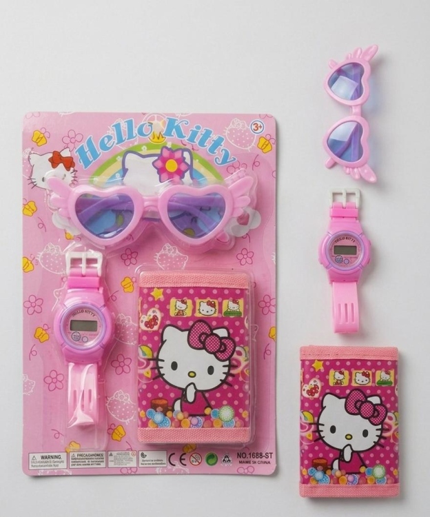 محفظة مع ساعة مع نظارات أطفال