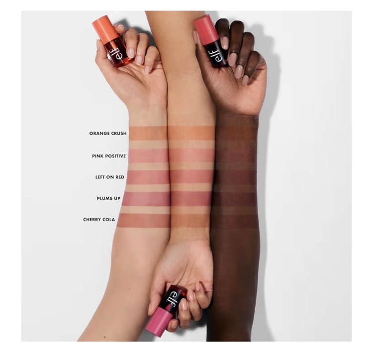 ELF Sheer For It Blush Tint, Multi-Use, Long-Lasting Lip & Cheek  Plums Up