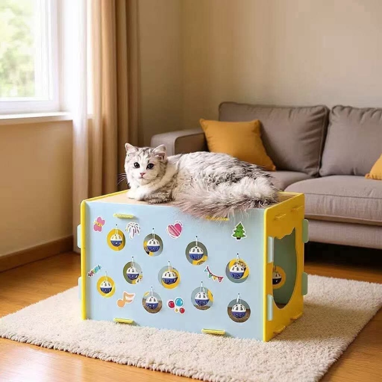 Dual-Layer Cat Playhouse