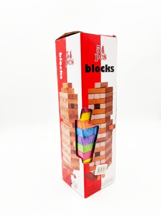 تحدي تركيب البرج الخشبي (ملون )