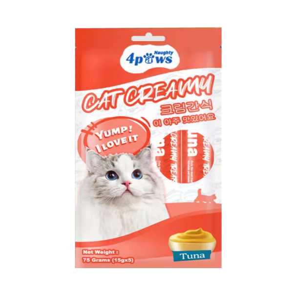 Naughty 4 Paws Creamy Cat Treat – Tuna Flavor 