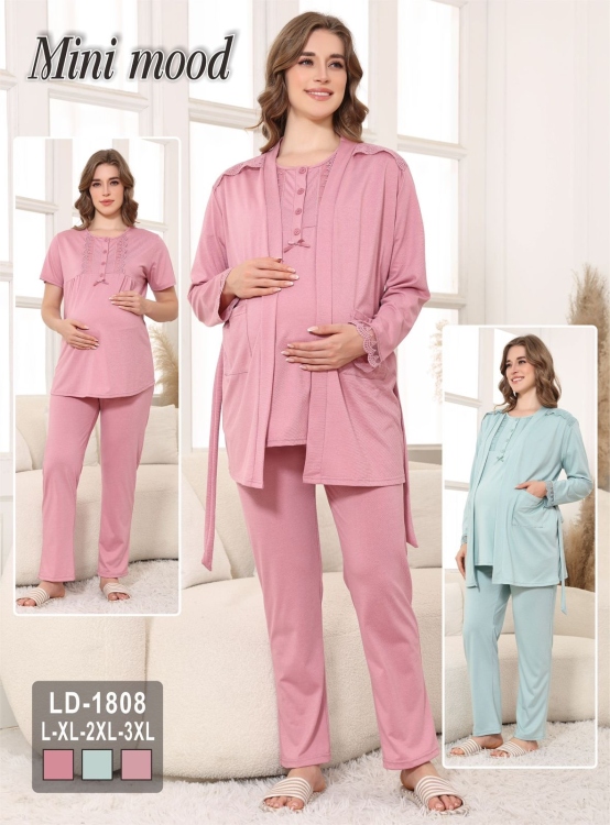 بيجامه 3 قطع 1808 حمل 