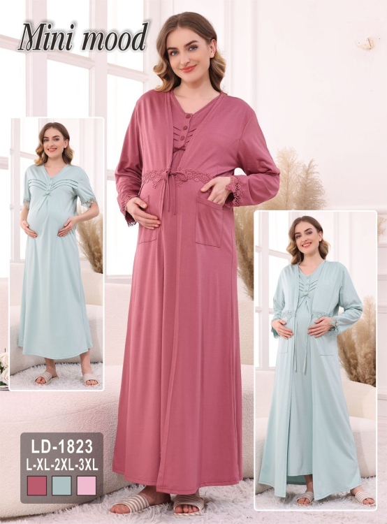 قميص نوم مع روب قطن 1823