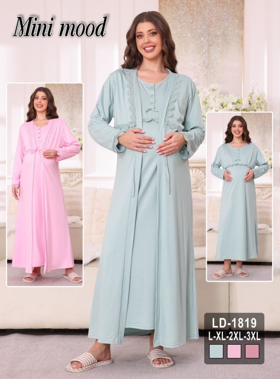 قميص نوم مع روب قطن 1819