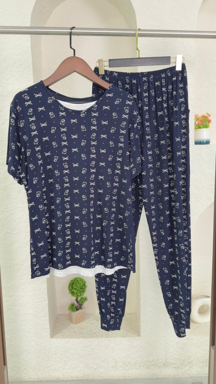 بيجامه قطعتين 3079 اسود 