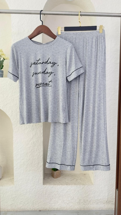 بيجامه قطعتين 3010 غامق